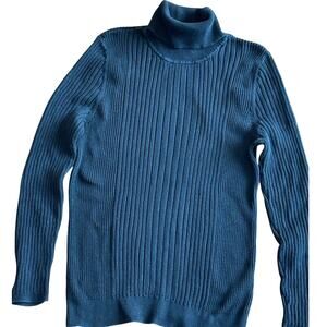 Croft & Barrow Size XL Womens Black Turtleneck Ribbed Knit Sweater